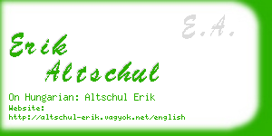 erik altschul business card